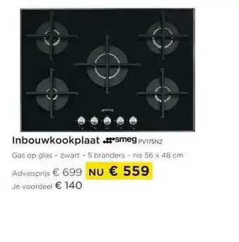 Inbouwkookplaat smeg pv175n2