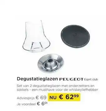 Degustatieglazen peugeot esprit club