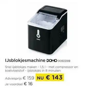 Molecule Ijsblokjesmachine domo aanbieding
