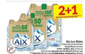 Intermarché Aix-les-bains natuurlijk mineraawater aanbieding