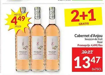 Intermarché Cabernet d'anjou soupçon de fruit aanbieding