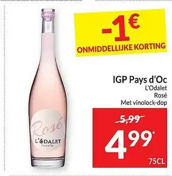 Intermarché Igp pays d'oc l'odalet 75 cl aanbieding