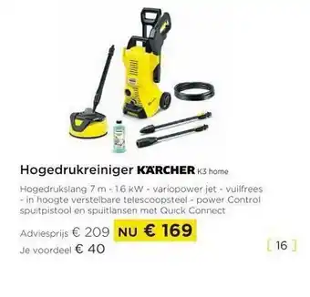 Hogedrukreiniger k'archer k3 home