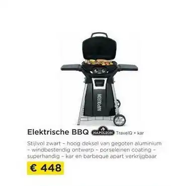 Elektrische bbq napoleon travelq + kar