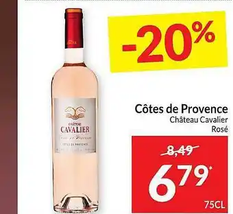 Intermarché Côtes de provence château cavalier 75 cl aanbieding