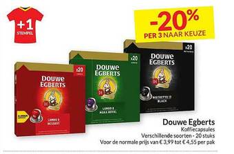 Intermarché Douwe egberts koffiecapsules aanbieding