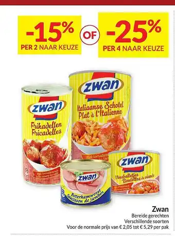 Intermarché Zwan bereide gerechten aanbieding