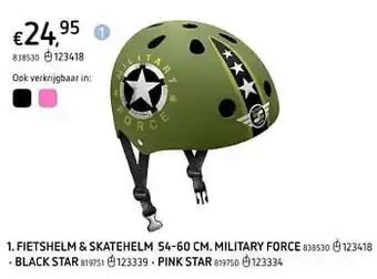 Dreamland Fietshelm + skatehelm 54-60 cm. black star aanbieding