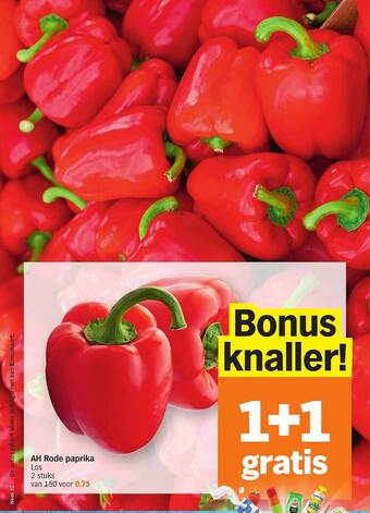 Albert Heijn Ah rode paprika aanbieding