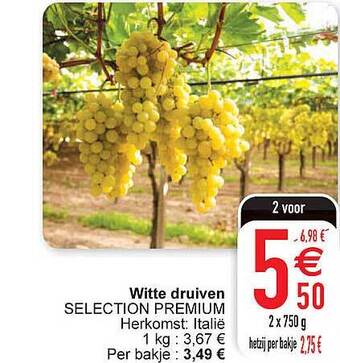 Cora Witte druiven aanbieding