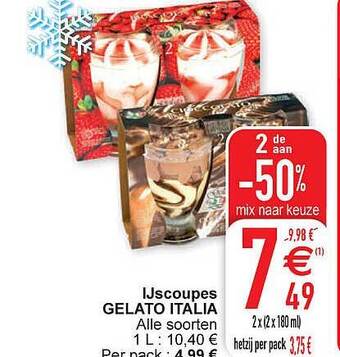 Cora Ijscoupes gelato italia aanbieding