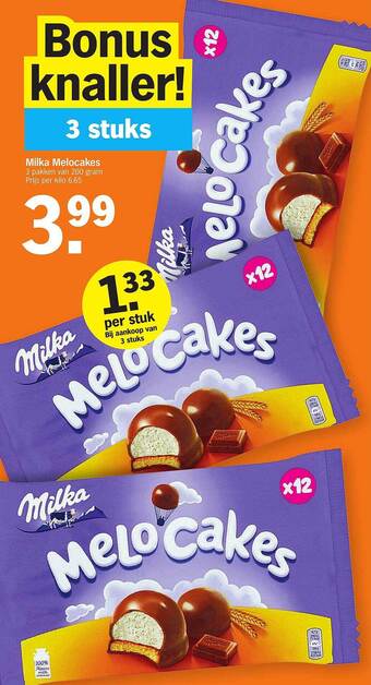 Albert Heijn Milka melocakes aanbieding