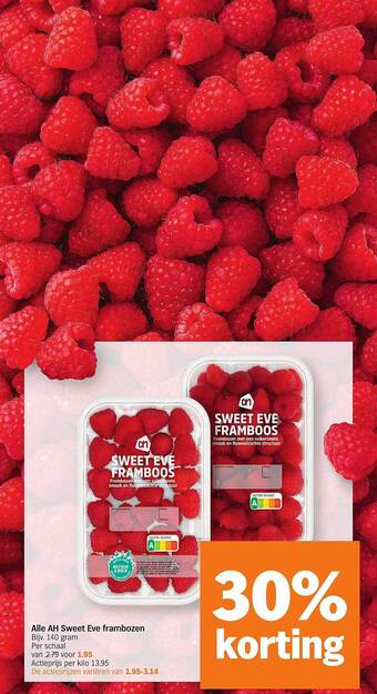 Albert Heijn Ah sweet eve frambozen aanbieding