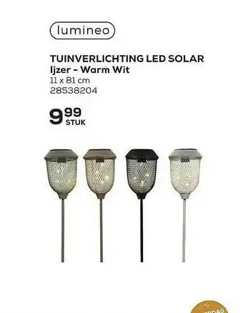Supra Bazar Lumineo Tuinverlichting Led Solar Lijzer - Warm Wit aanbieding