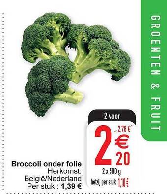 Cora Broccoli onder folie aanbieding
