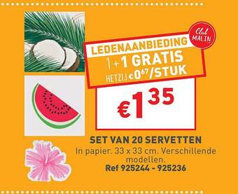 Trafic Set van 20 servetten aanbieding