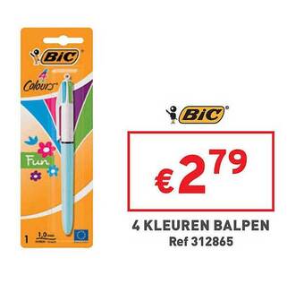 Trafic 4 kleuren balpen aanbieding