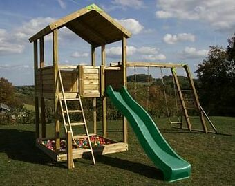Dreamland Fox play schommel Sacramento Monkey Bar met groene glijbaan aanbieding