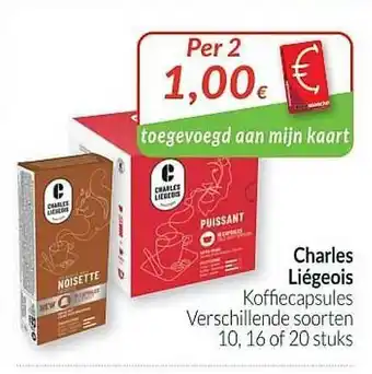 Intermarché Charles Liégeois Koffiecapsules aanbieding
