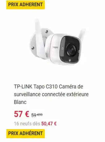 TP-Link Tapo C310 Camera de surveillance connectee exterieure Blanc