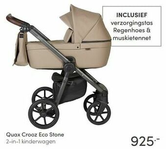Baby & Tiener Quax crooz eco stone 2-in-1 kinderwagen aanbieding