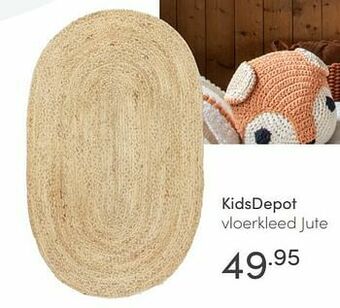 Baby & Tiener Kidsdepot vloerkleed jute aanbieding