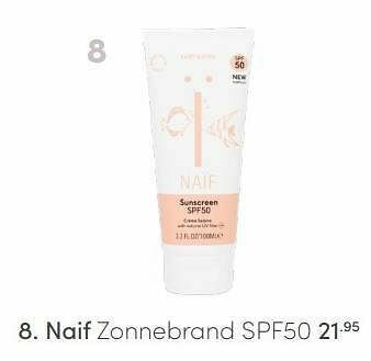 Baby & Tiener Naif zonnebrand spf50 aanbieding