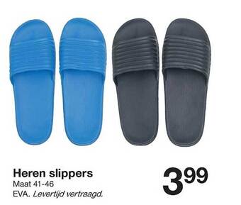Zeeman Heren slippers aanbieding