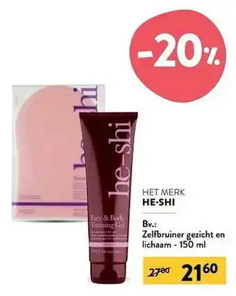 Di Zelfbruiner gezicht en lichaam aanbieding