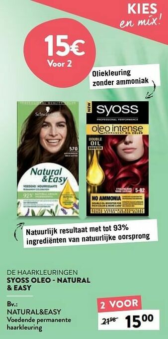 Di Natural+easy voedende permanente haarkleuring aanbieding