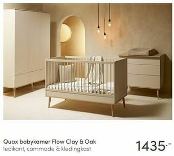 Baby & Tiener Quax babykamer flow clay + oak aanbieding