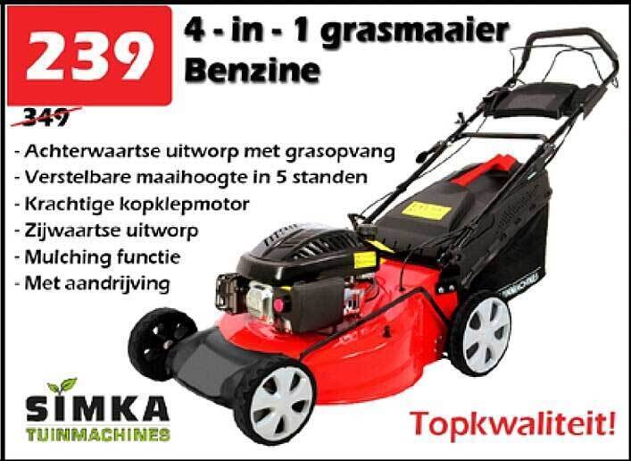 iTEK 4in1 grasmaaier benzine aanbieding