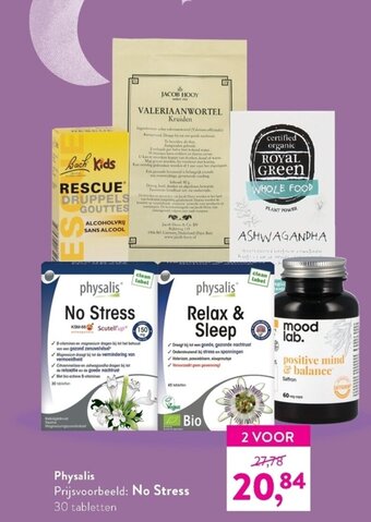Holland & Barrett Physalis No Stress 30 Tabletten aanbieding