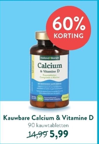 Kauwbare Calcium & Vitamine D 90 Kauwtabletten
