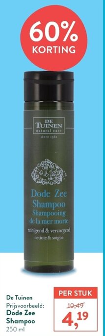 Holland & Barrett De Tuinen Dode Zee Shampoo 250ml aanbieding