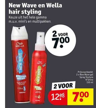 Kruidvat New wave en wella hair styling aanbieding