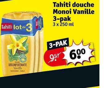 Kruidvat Tahiti douche monoi vanille 3pak aanbieding