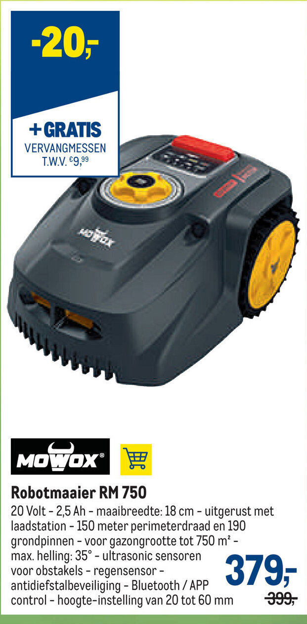 Mowox Robotmaaier RM 750 promotie bij Makro