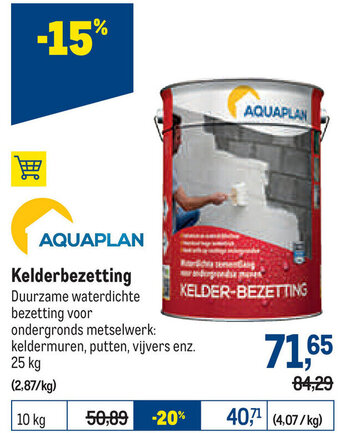Aquaplan Kelderbezetting