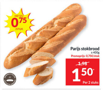 Intermarché Parijs stokbrood 400g aanbieding