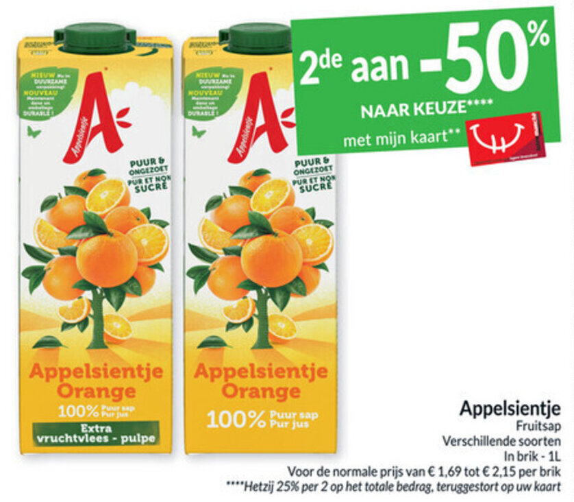 Intermarché Appelsientje Fruitsap aanbieding