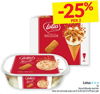 Intermarché Lotus Ijs aanbieding