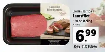 Lidl Lamsfilet 220g aanbieding