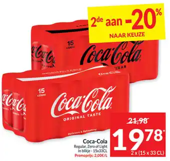 Intermarché Coca-Cola Regular, Zero of Light aanbieding