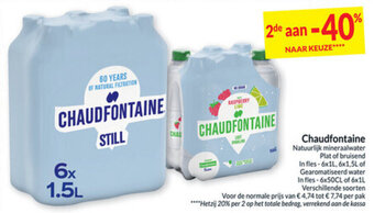 Intermarché Chaudfontaine Natuurlijk mineraalwater aanbieding