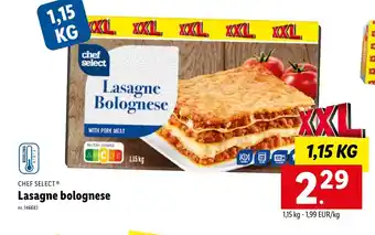 Lidl Chef Select Lasagne Bolognese 1.15Kg aanbieding