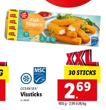 Lidl Ocean Sea Vissticks 30 Sticks aanbieding