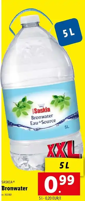 Lidl Saskia Bronwater 5L aanbieding