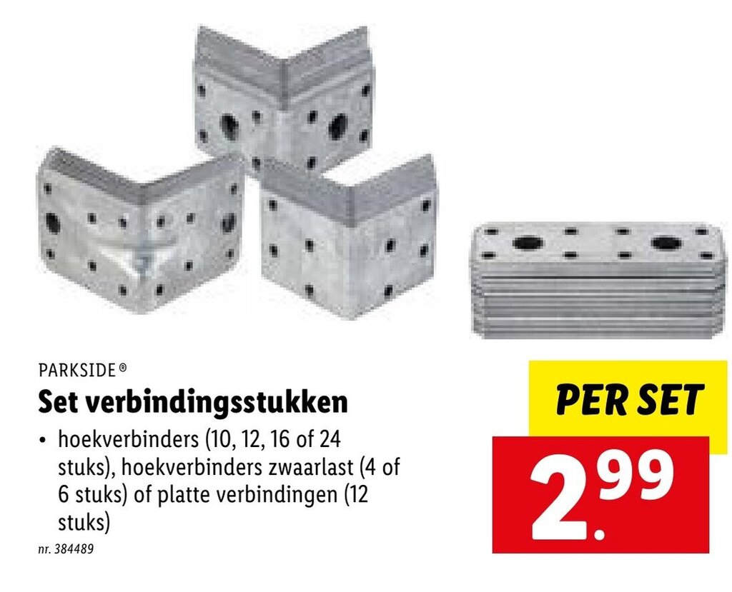 Lidl Parkside Set Verbindingsstukken Per Set aanbieding