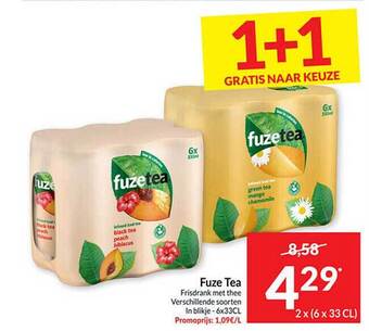 Intermarché Fuze tea aanbieding